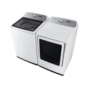 Samsung-DVG52A5500W-right angle view with matching washer