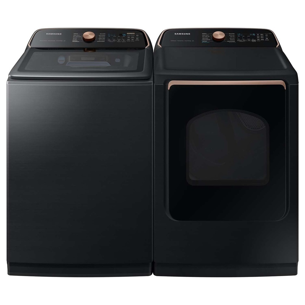 Samsung-WA54CG7550AV-front view with matching washer