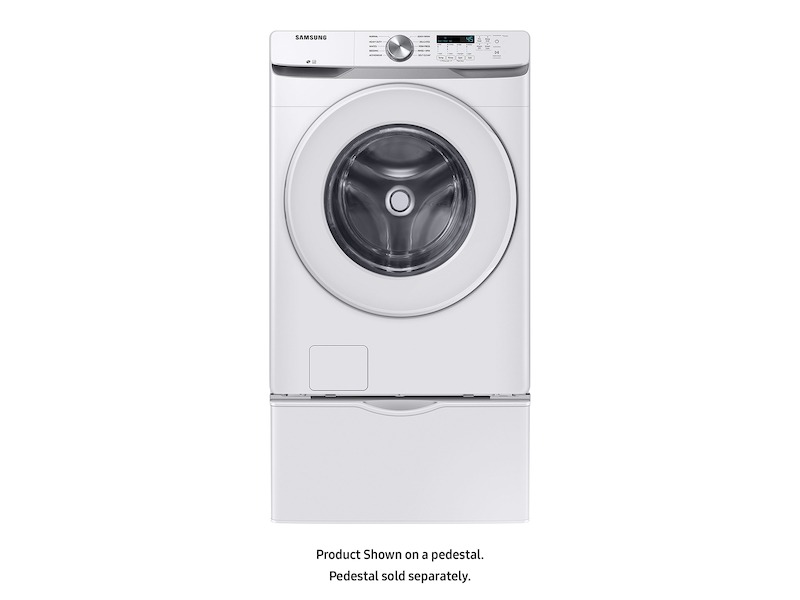 Samsung-WF45T6000AW-front view with matching dryer