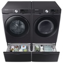Samsung-WF51CG8000AV-front view with matching dryer and open pedestal