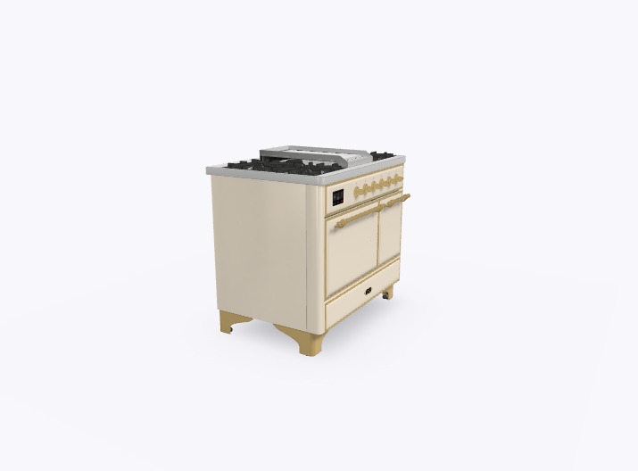 ILVE_UMD10FDQNS3AWG_Majestic_II_40"_Dual_Fuel_Range_Left_Angle