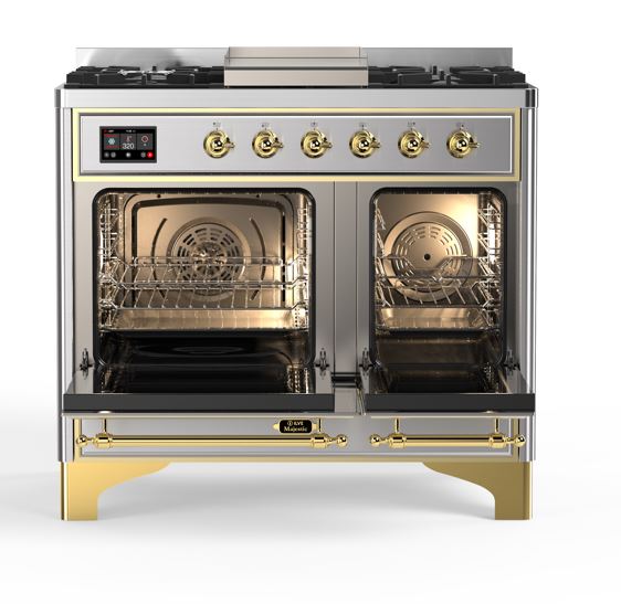 ILVE_UMD10FDQNS3SSG_Majestic_II_40_Dual_Fuel_Range_Top_Angle