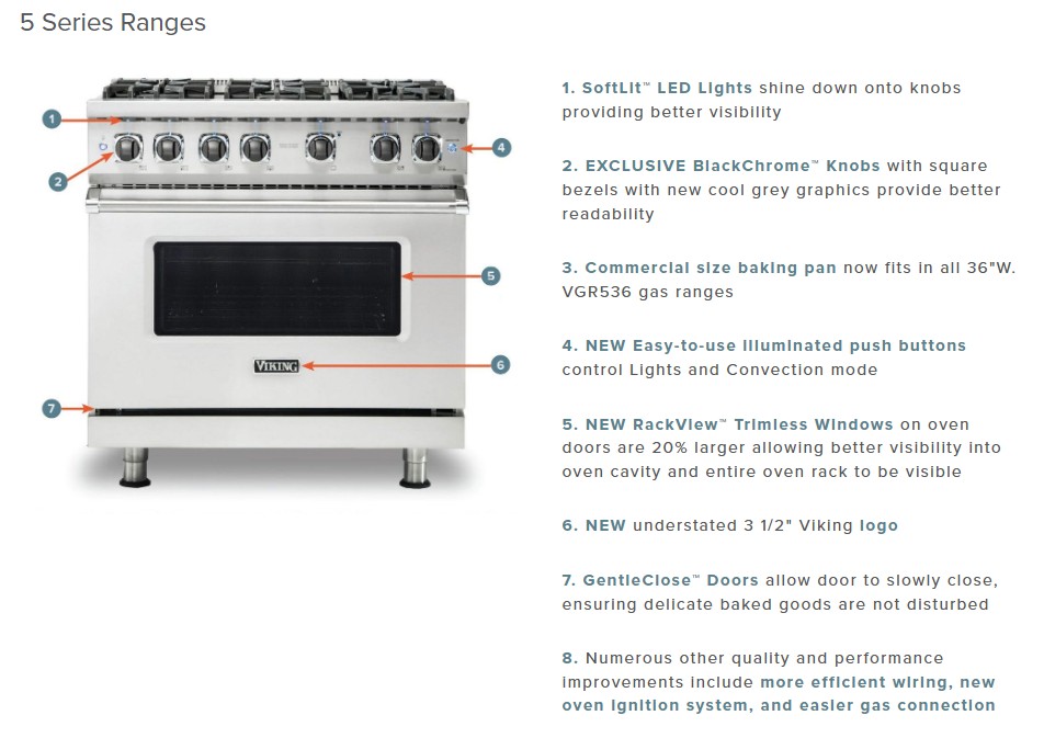 Viking VDR5304B 5 Series 30 inch Dual Fuel Range with 4 Sealed Burners and Self Clean