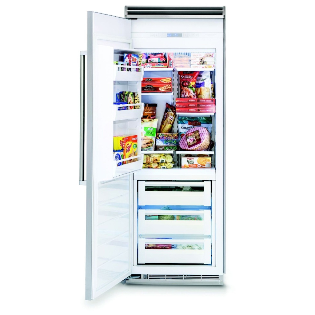 Viking FDFB5303 5 Series 30 inch Custom Panel Built-In Column Freezer with 15.9 cu. ft. Capacity