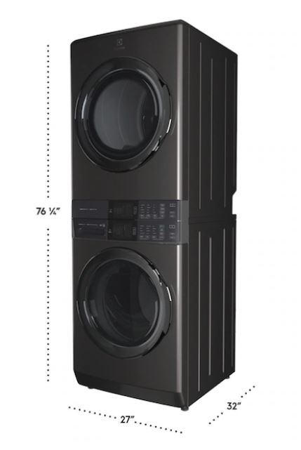 Electrolux ELTE7600A 600 Series 27 inch Laundry Tower Washer and Electric Dryer with SmartBoost, LuxCare Dry 