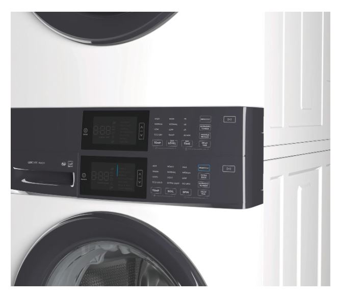 Electrolux ELTG7300AW 27 inch Laundry Tower Single Unit Front Load 4.4 Washer & 8 cu. ft. Gas Dryer Capacity, LuxCare Wash, in White 