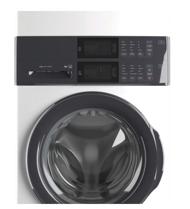 Electrolux ELTG7300AW 27 inch Laundry Tower Single Unit Front Load 4.4 Washer & 8 cu. ft. Gas Dryer Capacity, LuxCare Wash, in White 