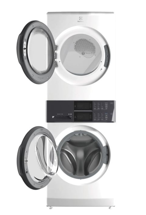 Electrolux ELTE7300AW 27 inch Laundry Tower Single Unit Front Load 4.4 Washer & 8 cu. ft. Electric Dryer Capacity, LuxCare, in White
