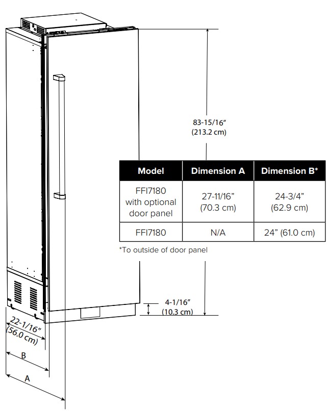 Viking-FFI7180WL-Dimension View