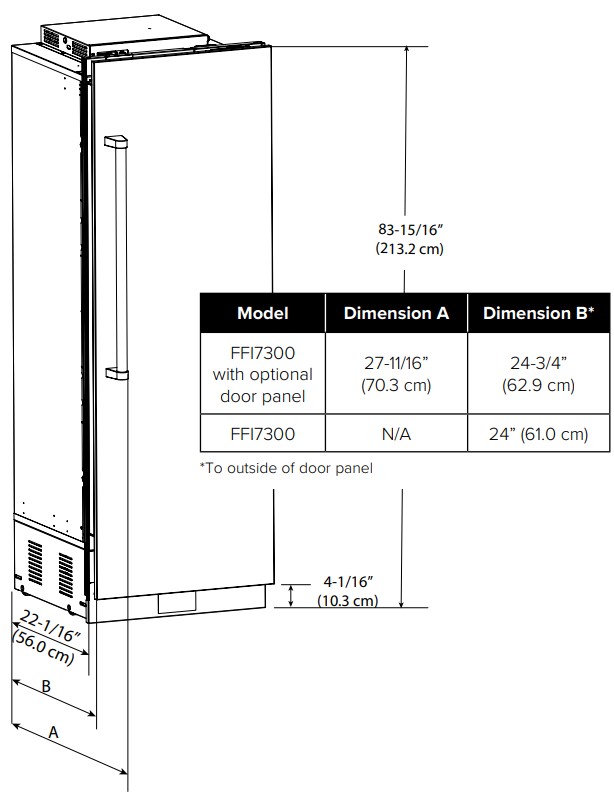 Viking FFI7300W 7 Series 30 inch Custom Panel Fully Integrated All Freezer with 16.1 cu. ft. Capacity