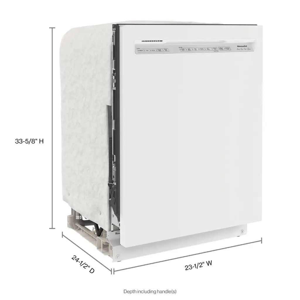 KitchenAid KDFE104K 24 inch Built-In Full Console Dishwasher with 12 Place Settings and ProWash Cycle