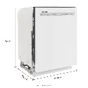 KitchenAid KDFE104K 24 inch Built-In Full Console Dishwasher with 12 Place Settings and ProWash Cycle