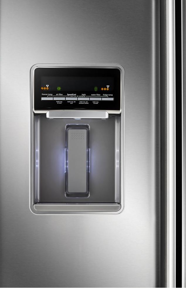 Maytag MFW2055FRZ 30 inch French Door Refrigerator with 19.68 cu. ft. Capacity, Exterior Water Dispenser and BrightSeries LED Lighting in Fingerprint Resistant Stainless Steel