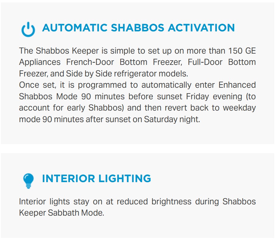 GE SHABBOSKEEPER Shabbos Keeper for the Refrigerator