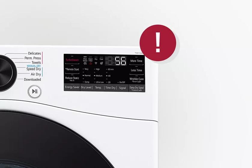 LG-DLEX4000W-duct clogging