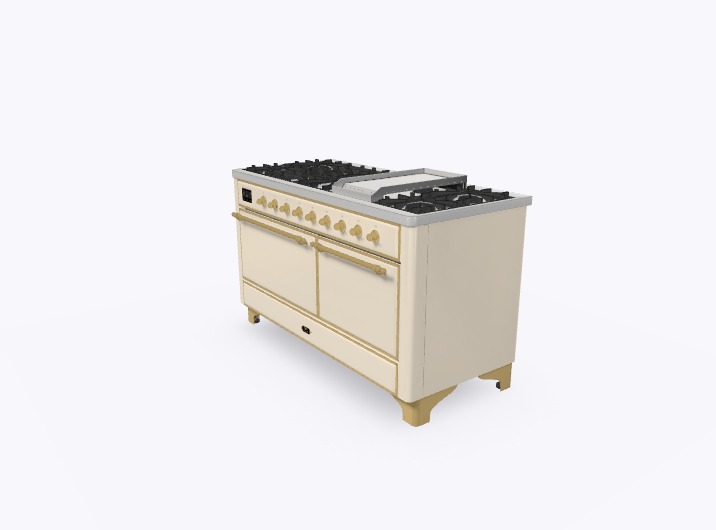 ILVE_UM15FDQNS3AWG_Majestic_II_60"_Dual_Fuel_Range_Right_Angle