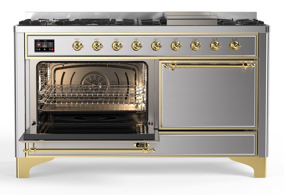 ILVE_UM15FDQNS3SSG_Majestic_II_60_Dual_Fuel_Range_Left_Angle