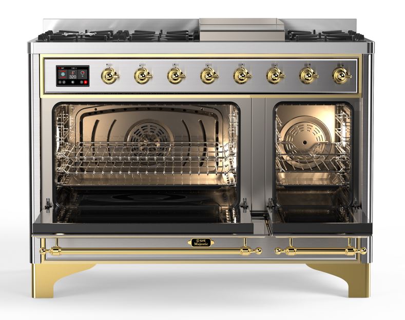 ILVE_UM12FDQNS3SSG_Majestic_II_48_Dual_Fuel_Range_Top_Angle