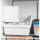 GE GIE18DTNR 28 inch Top Freezer Refrigerator with 17.5 Cu. Ft. Capacity, Energy Star, LED lighting, Adjustable Wire freezer Shelf, Clear Crisper Drawers  