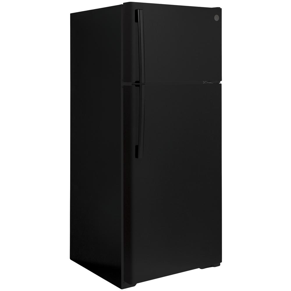 GE GTS18G 28 inch Top Freezer Refrigerator with 17.5 cu. ft. Total Capacity, LED Lighting, and Edge-to-Edge Glass Shelves, Sliding Deli Drawer 