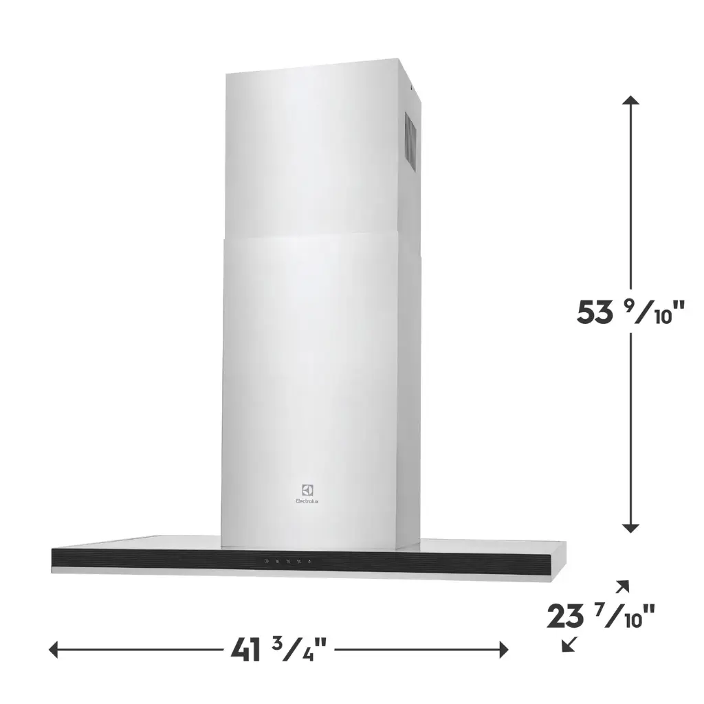 Electrolux ECVI4262AS 42 inch Island-Mount T Shape Hood with 412 CFM, Perimeter Venting, LED Lighting, in Stainless Steel 