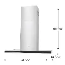Electrolux ECVI4262AS 42 inch Island-Mount T Shape Hood with 412 CFM, Perimeter Venting, LED Lighting, in Stainless Steel 
