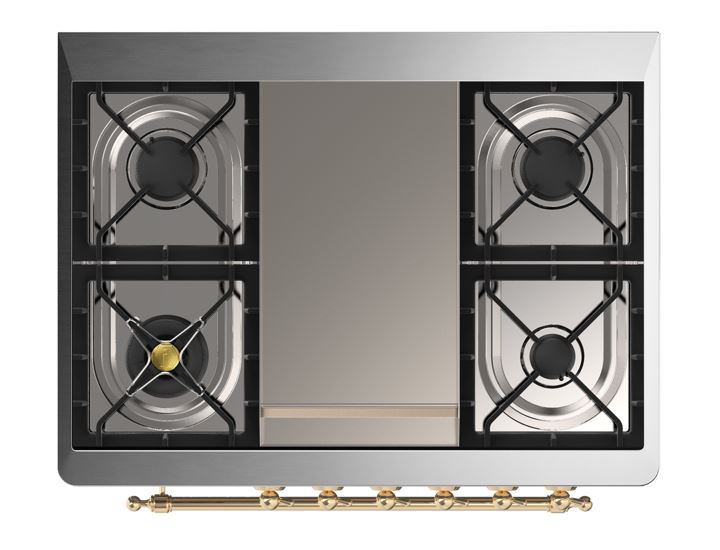 ILVE UM09F Majestic II 36 inch Dual Fuel Range with 6 Burners, Griddle