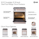 ILVE UP30NMP Nostalgie II 30 inch Dual Fuel Range with 5 Burners