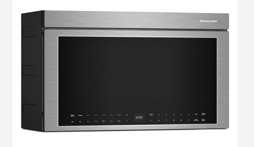KitchenAid KMMF730P 30 inch Smart Over-The-Range Microwave with 1.1 cu. ft. Capacity, Air Fry, 400 CFM, Infrared Sensor Modes