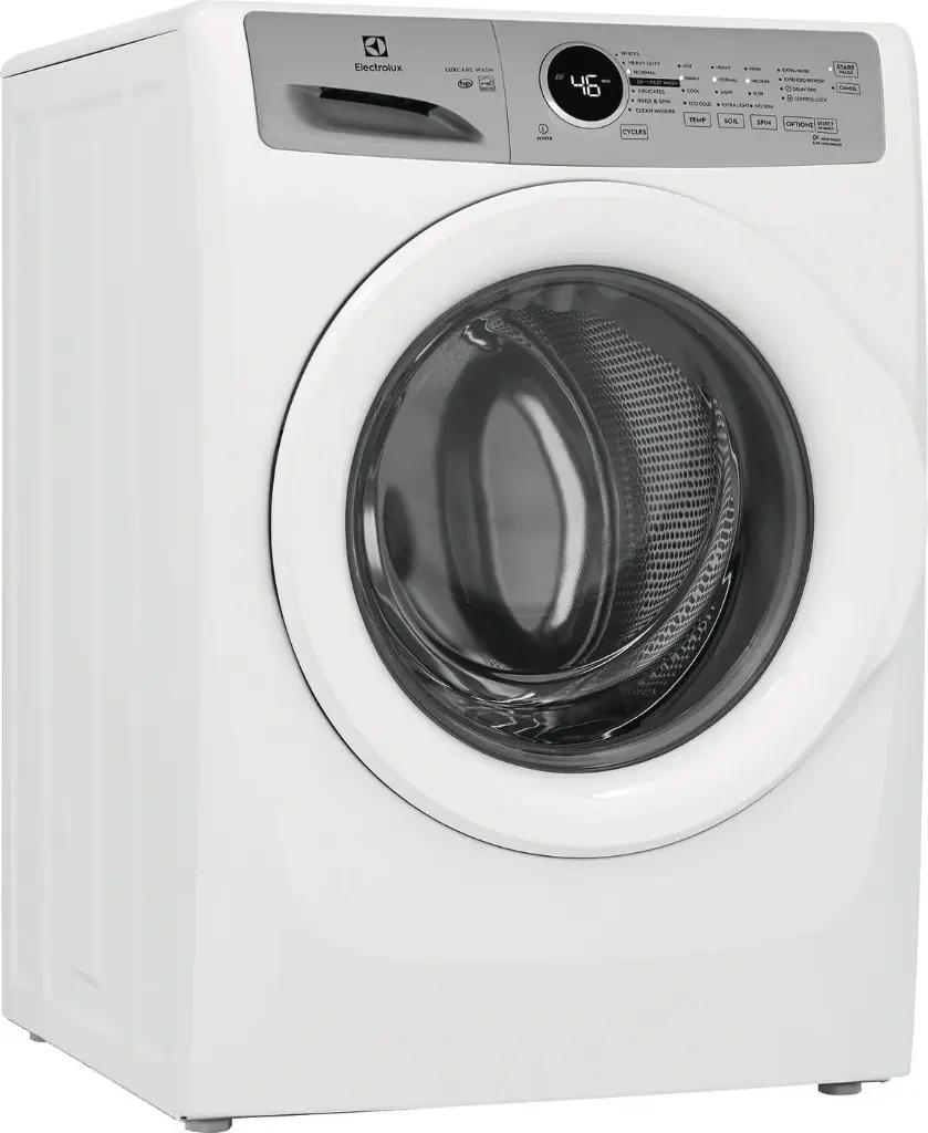 Electrolux ELFW7337AW 27" 300 Series Front Load Washer with 4.4 cu. ft. Capacity, left angled view