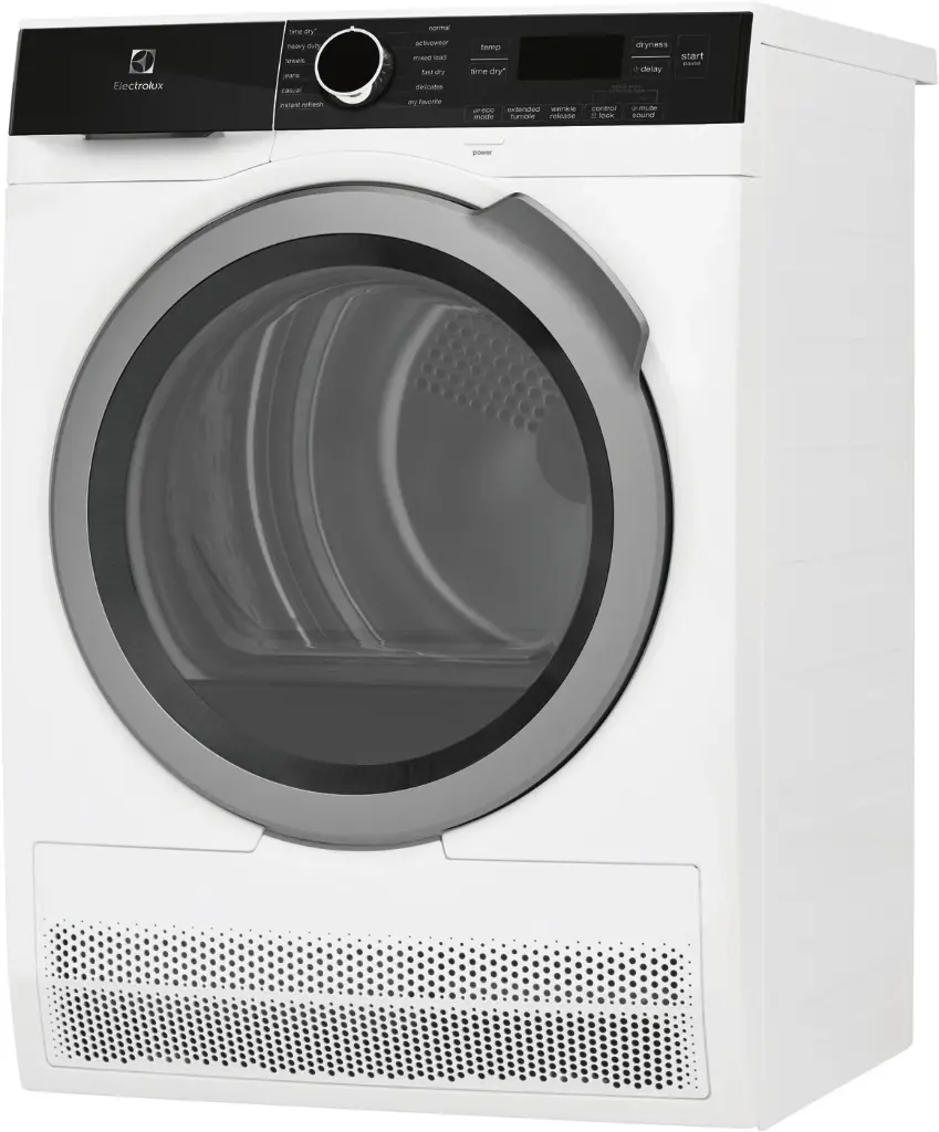 Electrolux ELFE4222AW 24" Compact Electric Dryer with 4 cu. ft. Capacity, right angled view