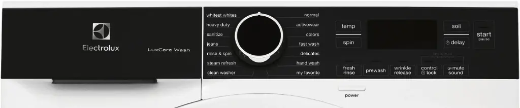 Electrolux ELFW4222AW 24" Compact Front Load Washer, controls