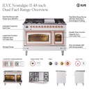 ILVE UN48F Nostalgie II Noblesse 48 inch Dual Fuel Range 