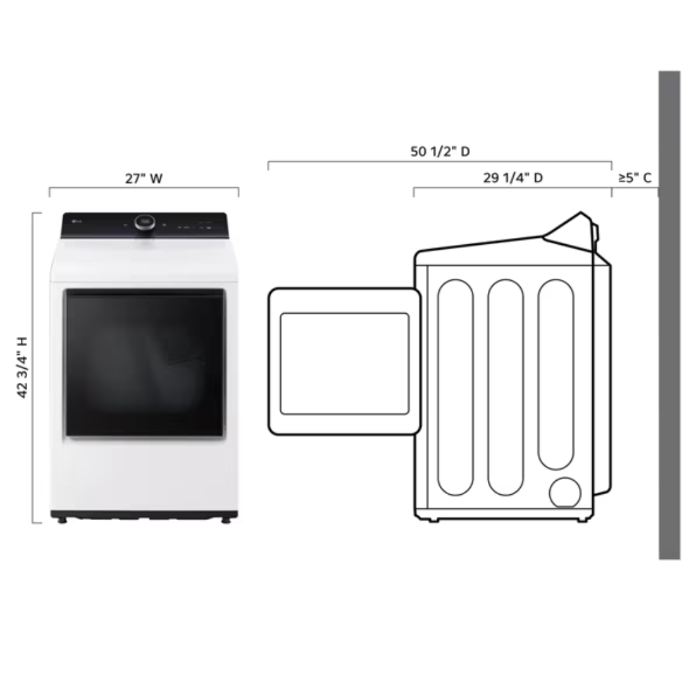 DLEX8600WE-Dimensions
