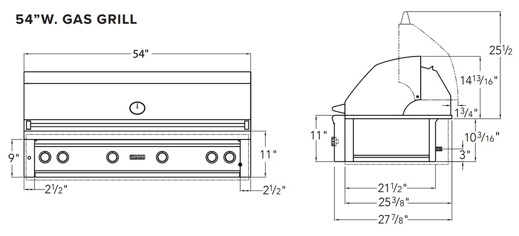 Viking VQGI5541NSS-Dimension View