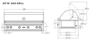 Viking VQGI5541 5 Series 54 inch Built-in Grill with ProSear Burner and Rotisserie in Stainless Steel