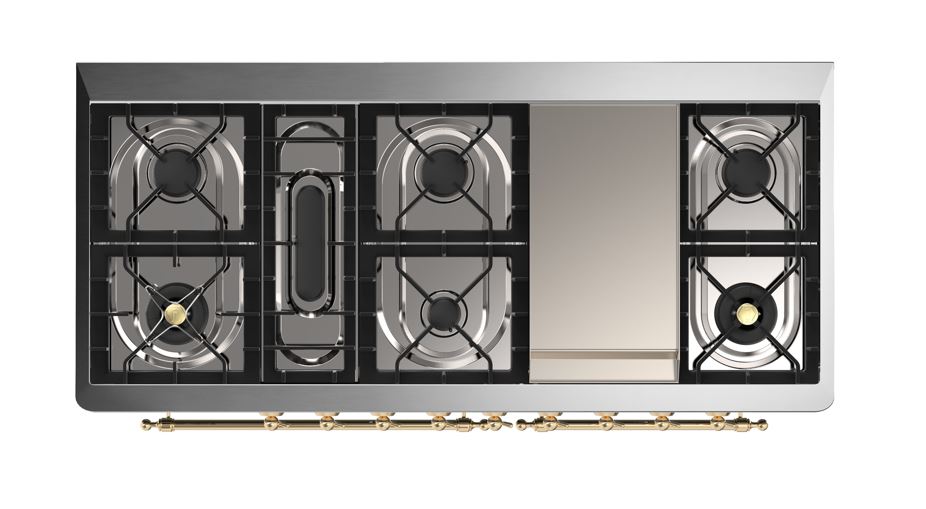 ILVE UM15F Majestic II 60 inch Dual Fuel Range with 9 Burners, Griddle