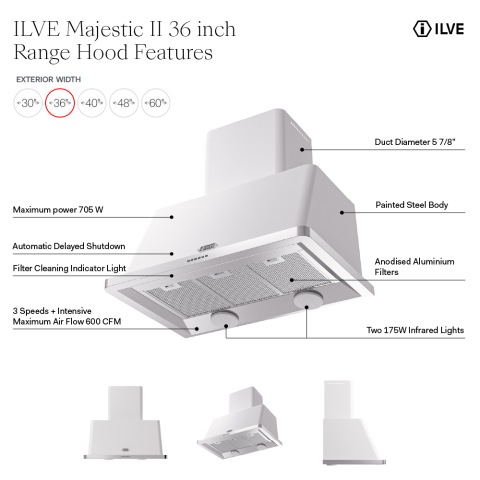 UAM90AW - Hood Features