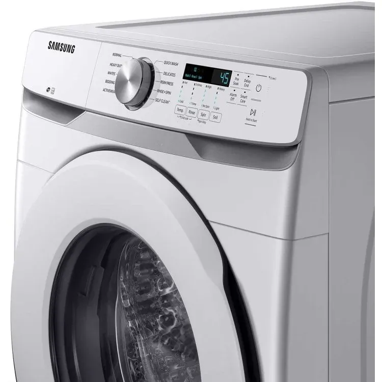 Samsung WF45T6000AW right angle close up on controls