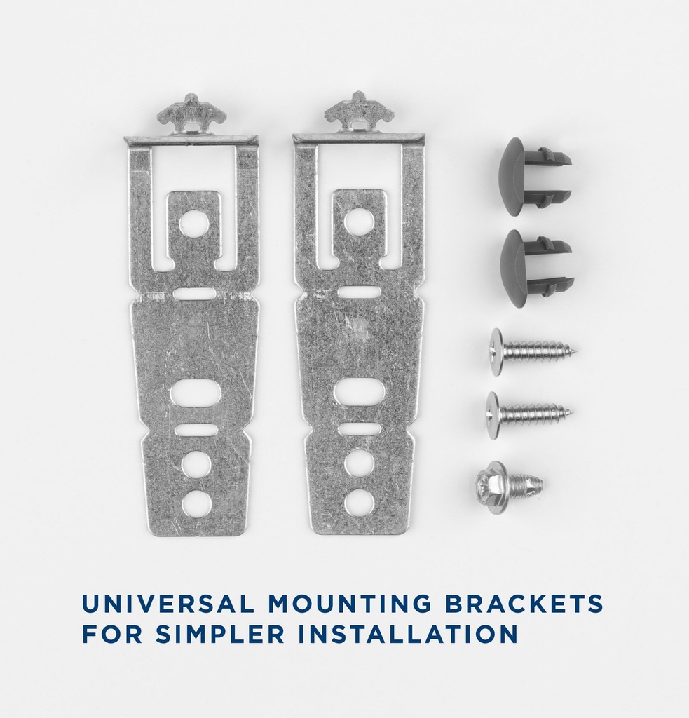 GDF510PGRBB-universal mounting brackets for simpler installation