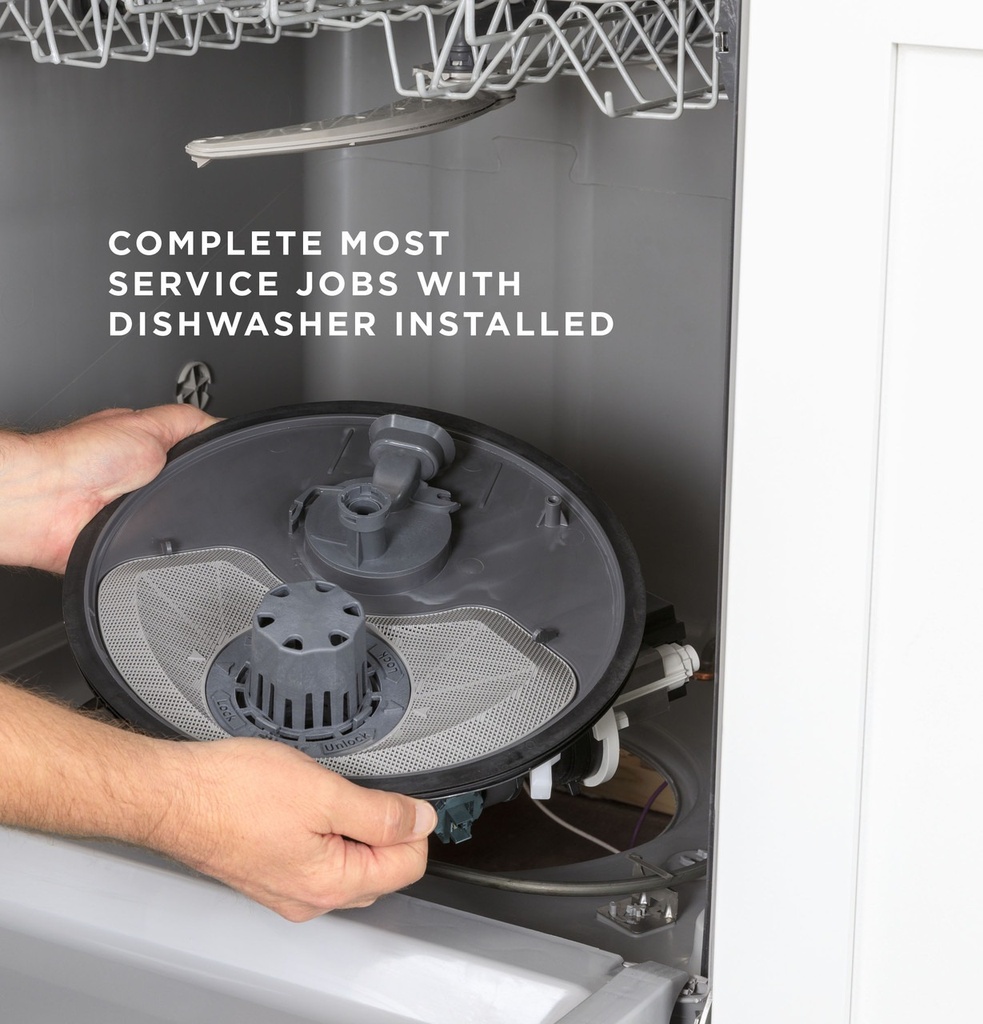 GDF510PGRBB-complete most service jobs with dishwasher installed