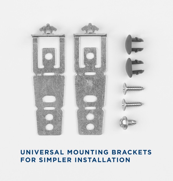 GDF550PSRSS-universal mounting brackets for simpler installation