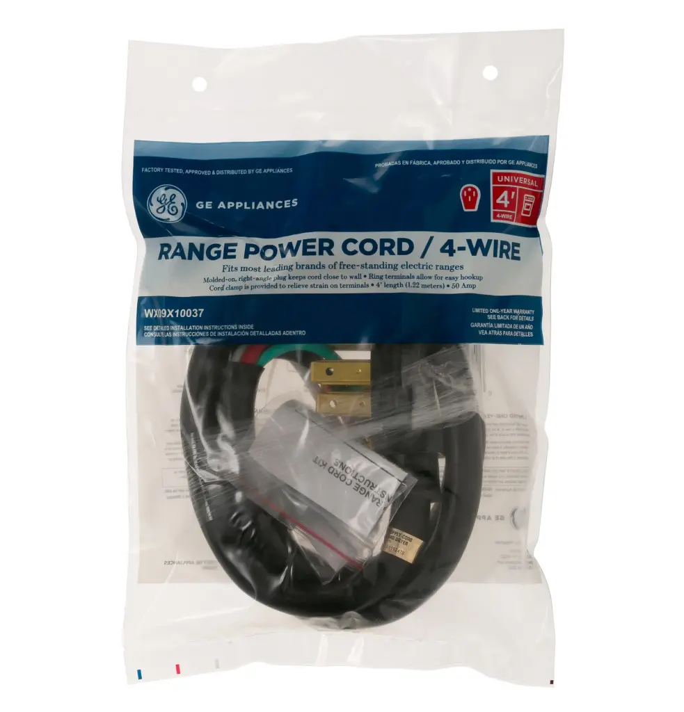 GE WX09X10037 4 ft 50 Amp 4 Wire Dryer Cord