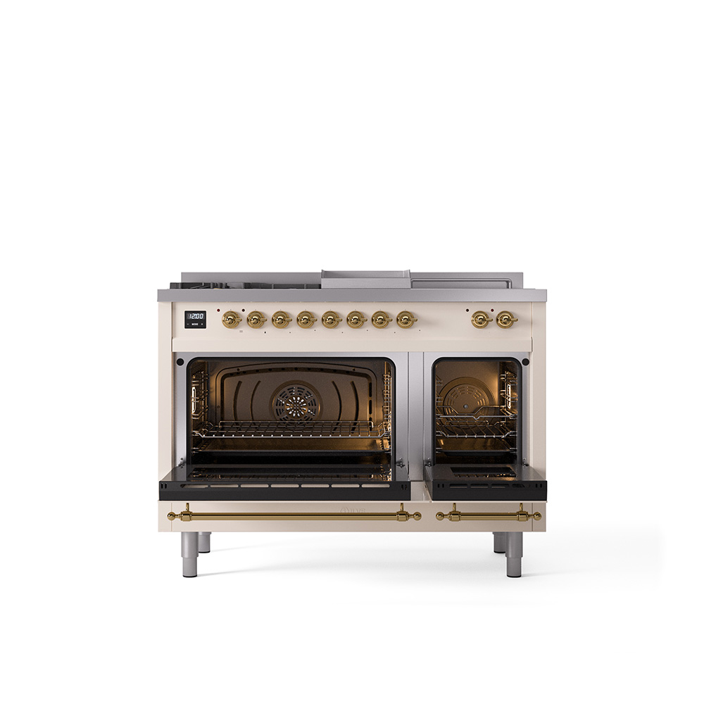 ILVE_UN48FSNMPAWG_Nostalgie_II_48"_Dual_Fuel_Range_oven_door_opened
