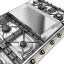 ILVE UHCP1265FNSSG close up on griddle