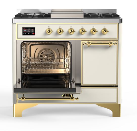 ILVE UMD10F Majestic II 40 inch Dual Fuel Range with 6 Burners, Griddle