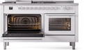 ILVE UP60FSQMPSS Professional Plus II 60" Dual Fuel Range, main oven door opened