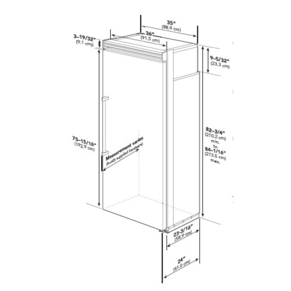 Viking-FDFB5363L-Dimension View