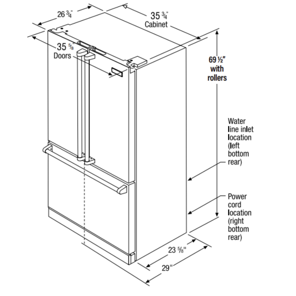 Viking-RVFFR336SS-Dimension View