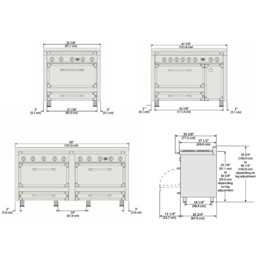 Viking-TVDR6618BDG-Dimension View
